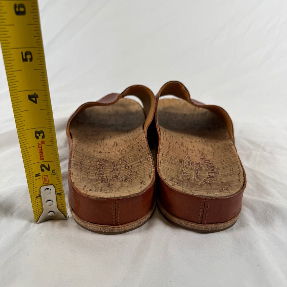 Kork-Ease Womens Brown Leather Slide Sandals Cork Footbed Casual Size 10M - Picture 5 of 10